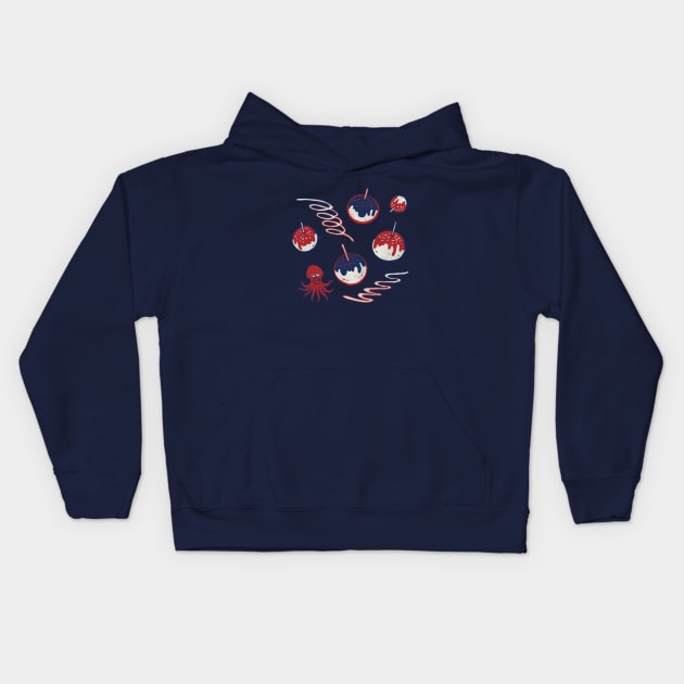 Takoyaki (たこ焼き) Kids Hoodie by akaneyabushita